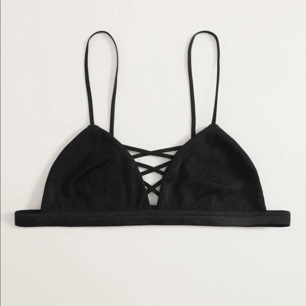 New Black Criss Cross Bralette